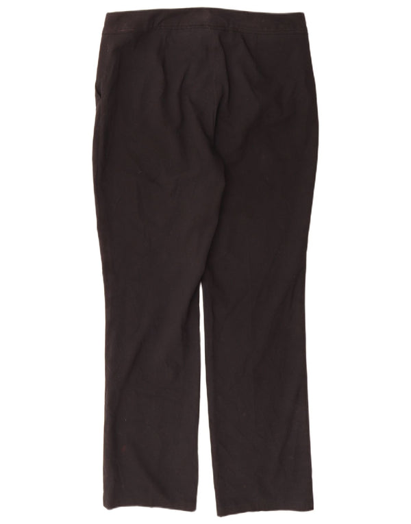 Marks & Spencer Pantalones de traje rectos para mujer UK 12 Medium W32 L31 Negro