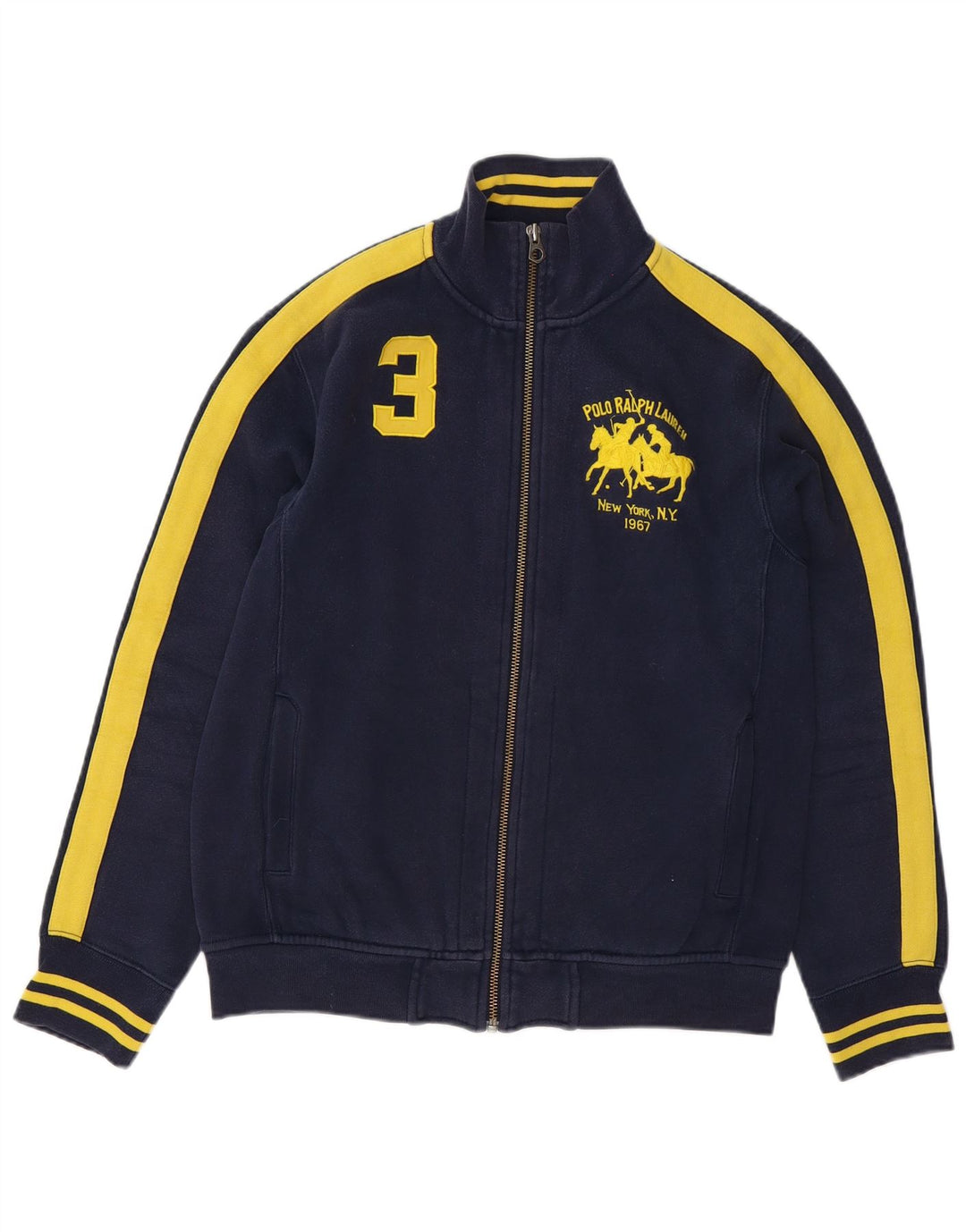 Polo Ralph Lauren Herren-Trainingsanzugoberteil, mittelgroß, Marineblau, Farbblock