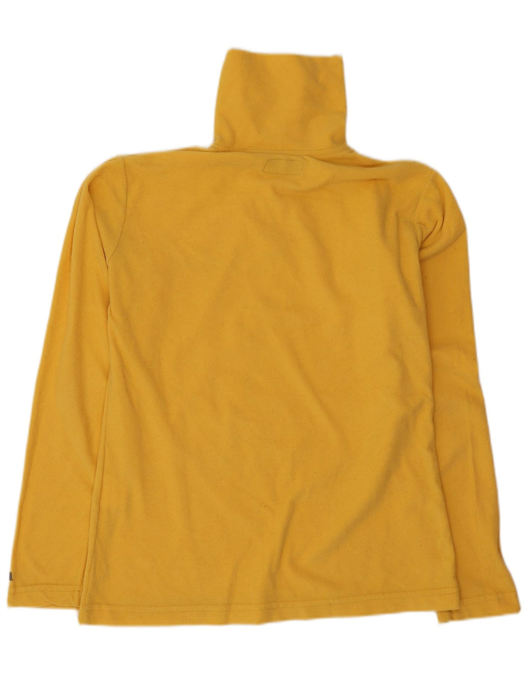 Suéter de lã feminino Invicta com zíper e gola UK 12 poliéster amarelo médio