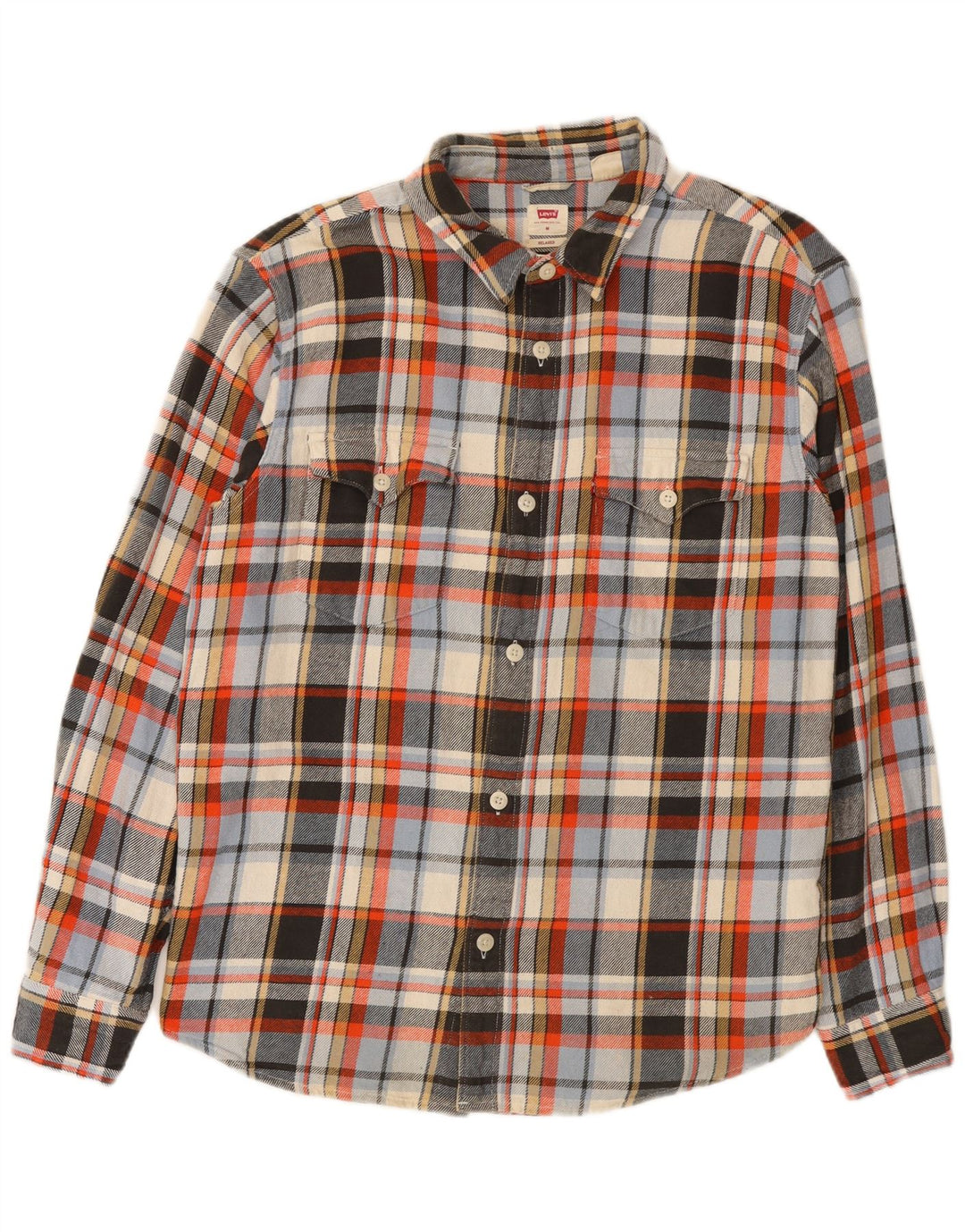 Levi's Mens Relaxed Flannel Shirt Medium Multicoloured Check Cotton