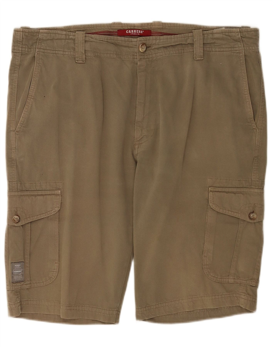 Carrera Mens 618 Cargo Shorts W40 XL Khaki Cotton