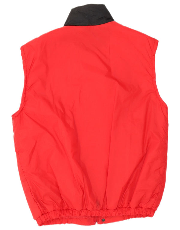 Ferrari Mens Loose Fit Padded Gilet UK 36 Small Red Colourblock Polyester
