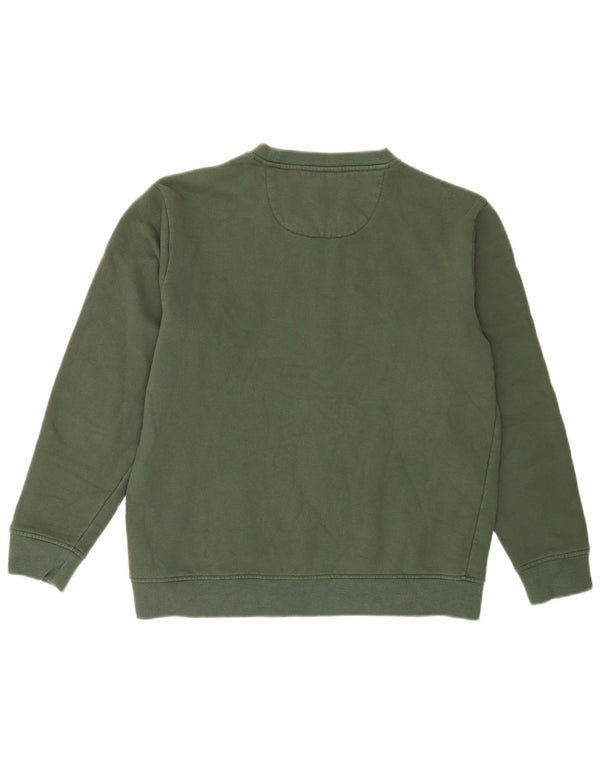 Crew Clothing Mens Sweatshirt Jumper Large Green Cotton