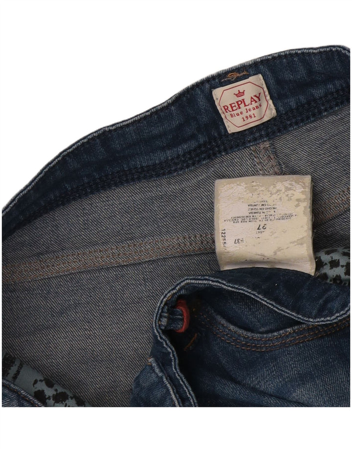 Replay Dame Denim Shorts W27 Small Blue