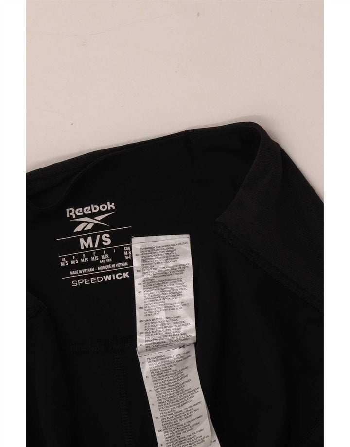 Reebok Womens High Waist Leggings Small Black Nylon