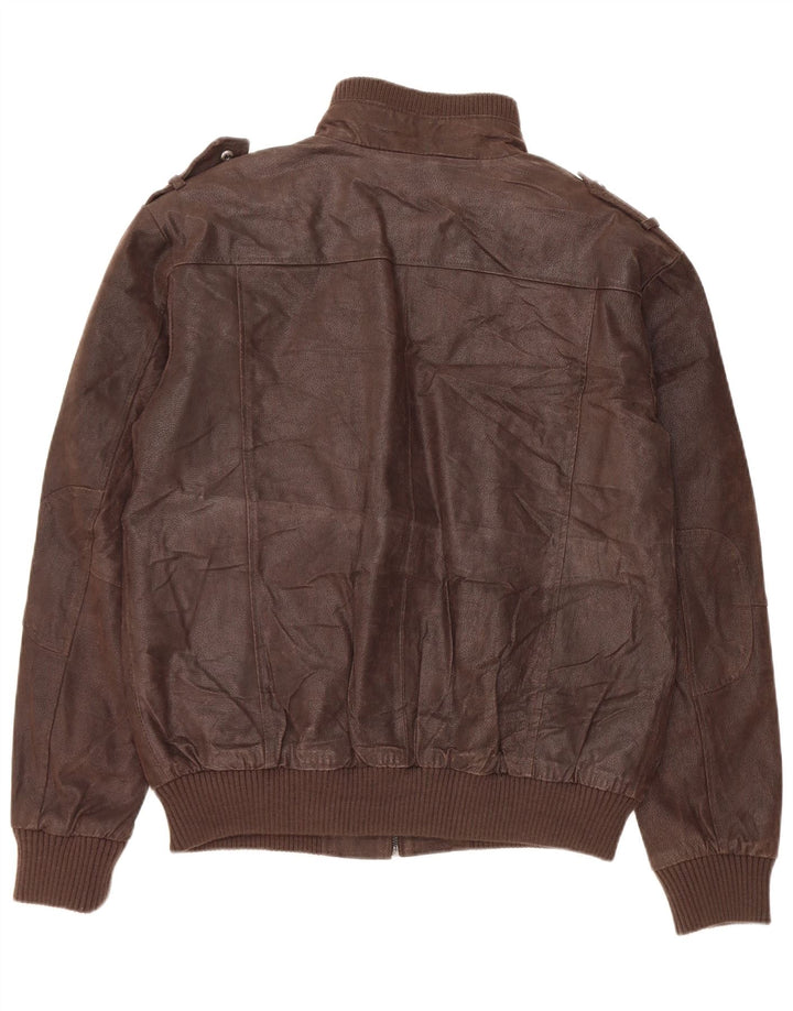 Bata and More Herre Militær Læderjakke IT 54 2XL Brun