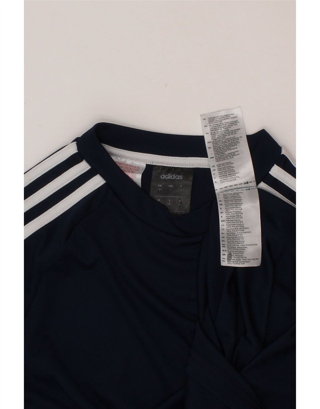 T-shirt ADIDAS da bambino Climalite 9-10 anni in poliestere blu navy