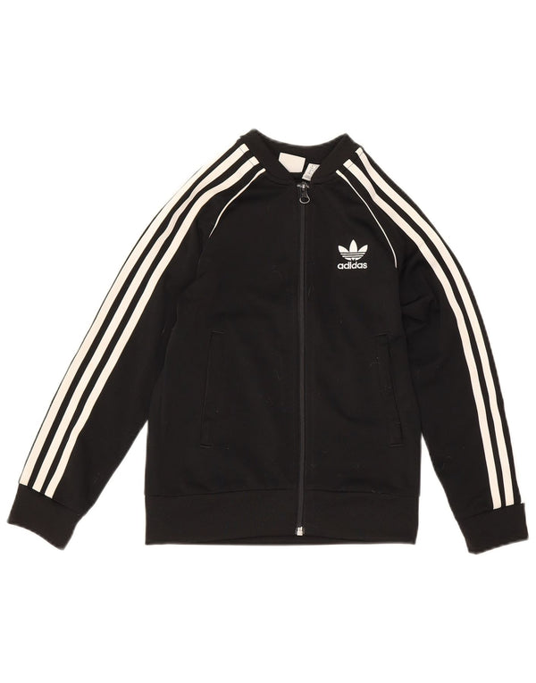Giacca Top della tuta da ragazzo Adidas 7-8 anni in poliestere nero