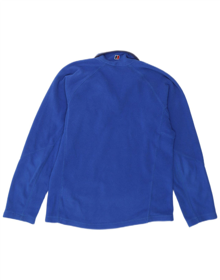 Berghaus Mens Zip Neck Fleece Jumper Small Blue Polyester