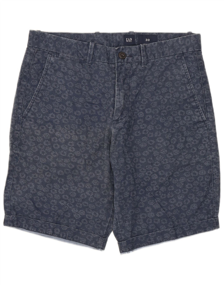 Pantaloncini chino da uomo GAP W30 cotone floreale blu navy medio
