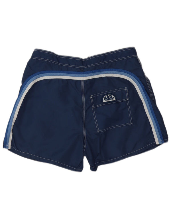 Sundek Mens Natação Shorts Grande Azul Marinho Colourblock Nylon