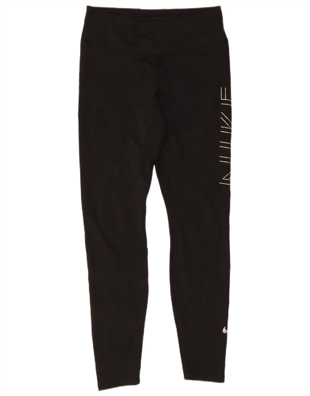Nike Dame Dri Fit Grafiske Leggings UK 14 Large Sort