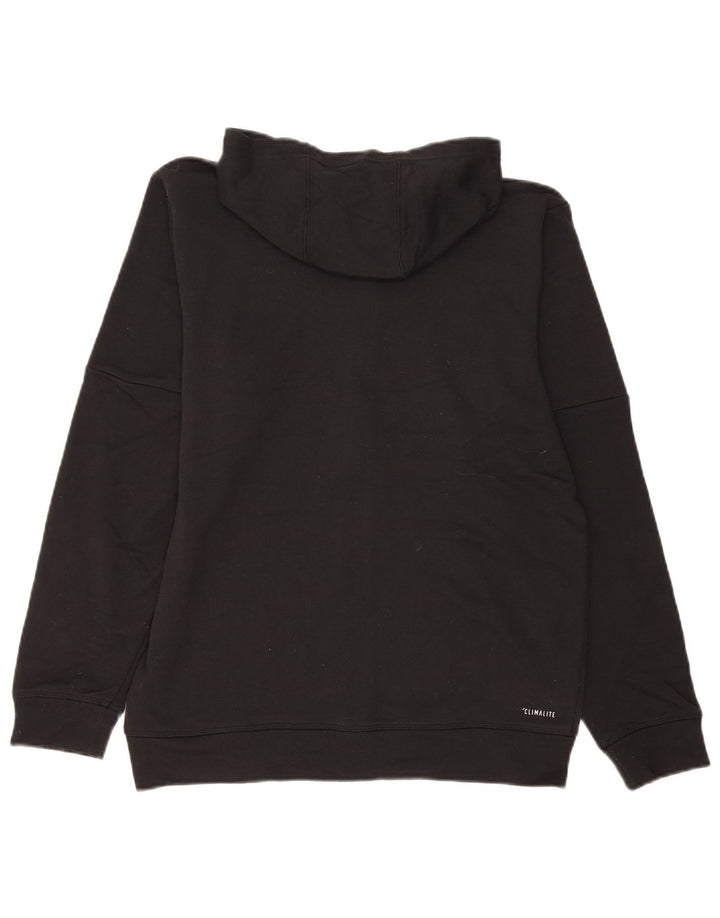 Pulover Adidas Climalite Zip pentru bărbați, mediu negru, poliester bloc de culoare