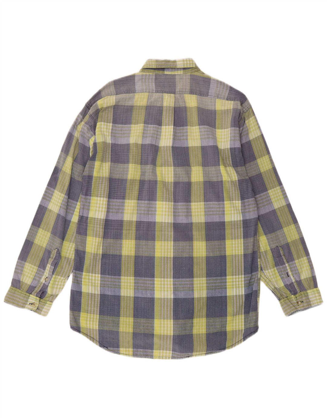 Camisa vintage para hombre con cuadros azules grandes