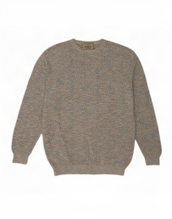 Suspense Mens Boat Neck Jumper Sweater IT 48 Medium Multicoloured Flecked