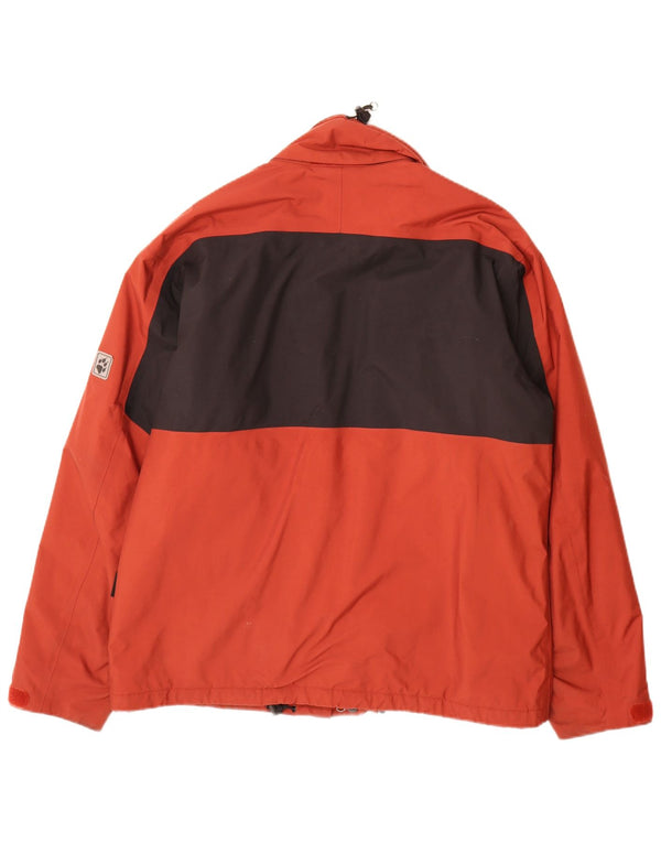 Jack Wolfskin Mens Windbreaker Jacket UK 40/42 Large Red Colourblock