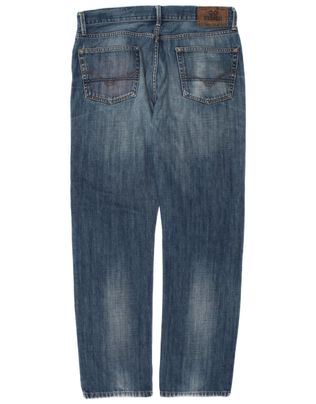 Casucci Mens Straight Jeans W38 L32 Blue Cotton