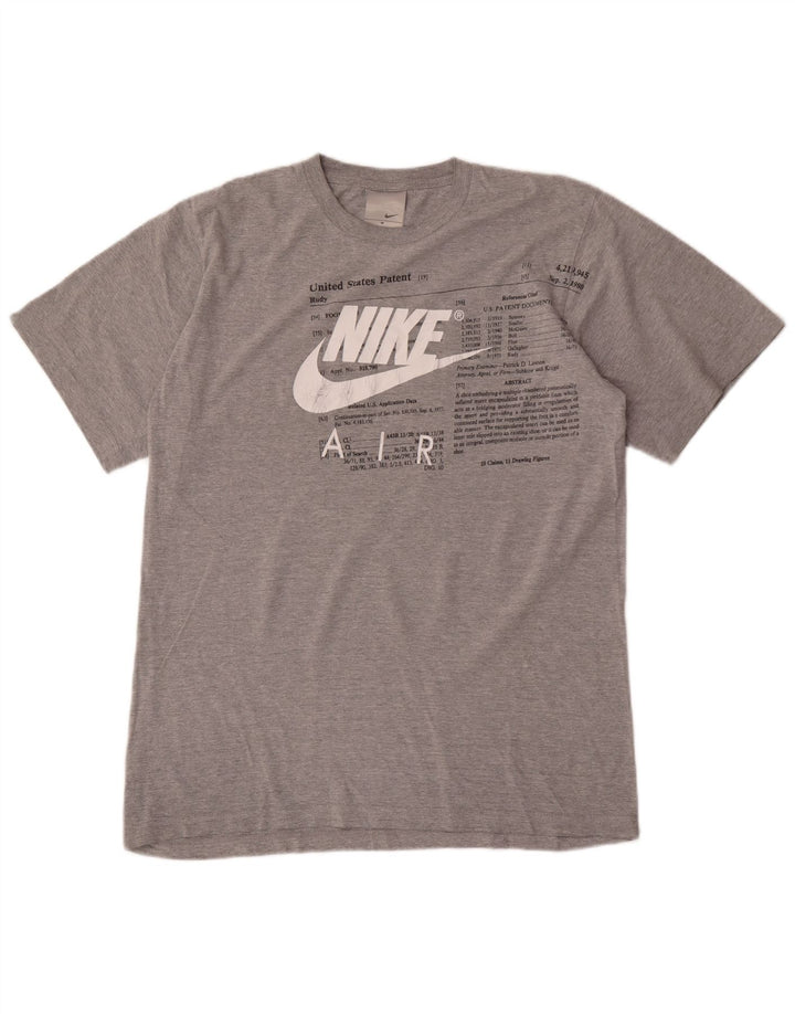 Nike Mens Graphic T-Shirt Top UK 39/41 Medium Grey Cotton