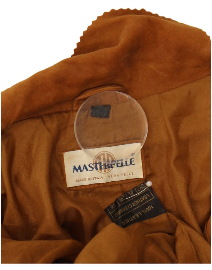 MASTERPELLE Dame ruskindsjakke IT 48 XL Brunt læder