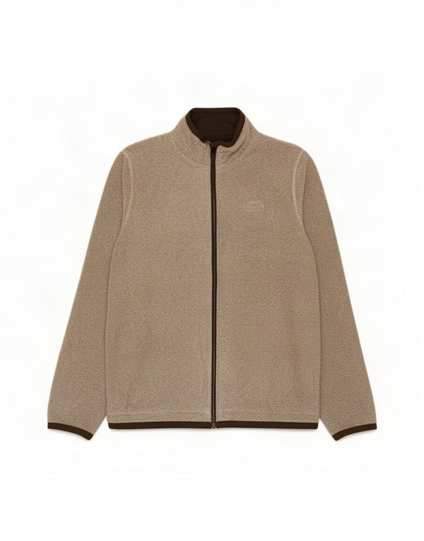 Weird Fish Veste de survêtement pour homme en polyester moucheté marron Taille L
