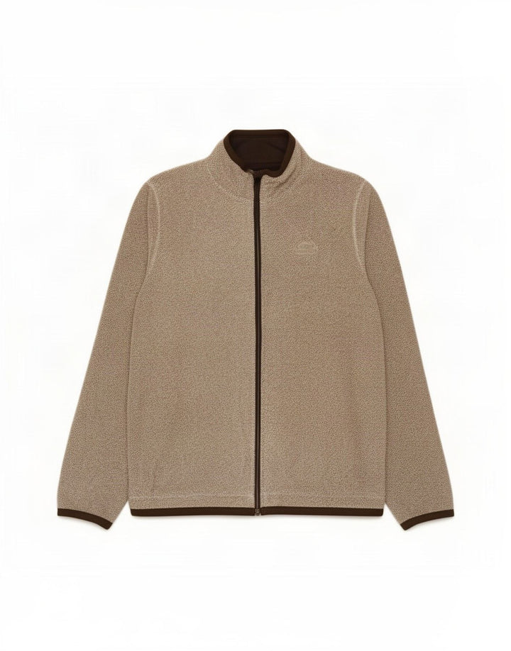 Weird Fish Veste de survêtement pour homme en polyester moucheté marron Taille L