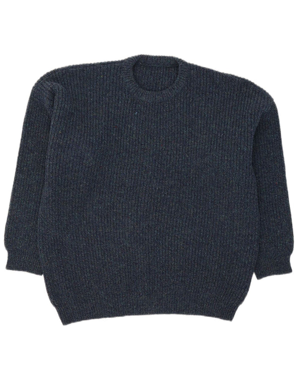 Vintage ανδρικό πουλόβερ με λαιμόκοψη XL Navy Blue