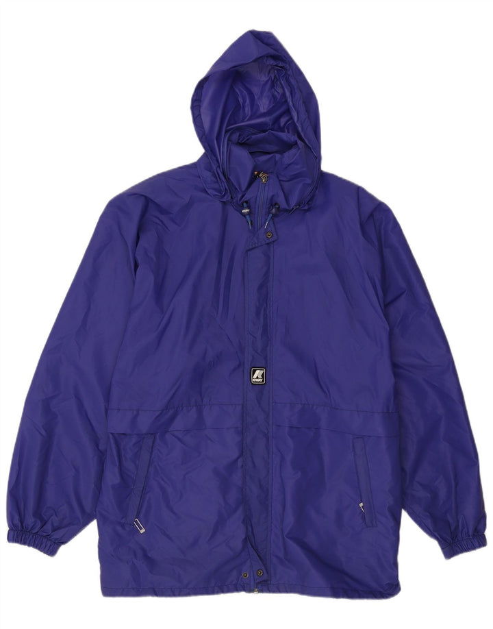 K-Way Mens Hooded Rain Jacket UK 42 XL Blue