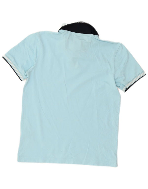 Hugo Boss Mens Slim Fit Polo Shirt Small Blue Cotton
