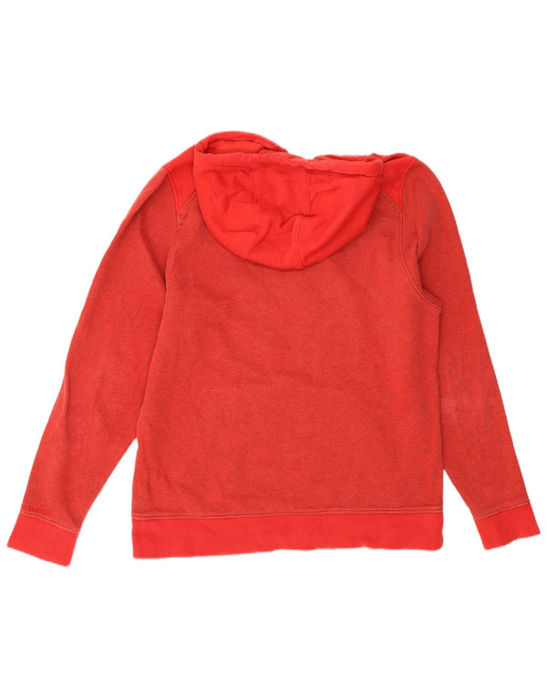 Under Armour Womens Hoodie Jumper UK 14 Medium Red Cotton