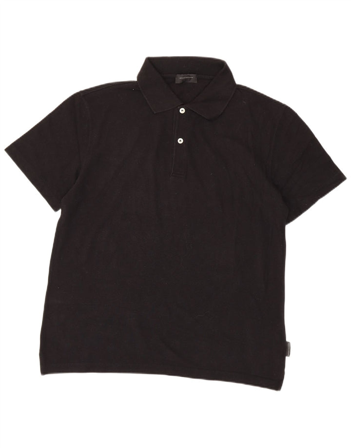 Tricou polo Sergio Tacchini pentru bărbați IT 50 bumbac negru mediu