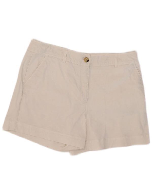 Hobbs Womens Chino Shorts UK 16 Large W36 White Cotton