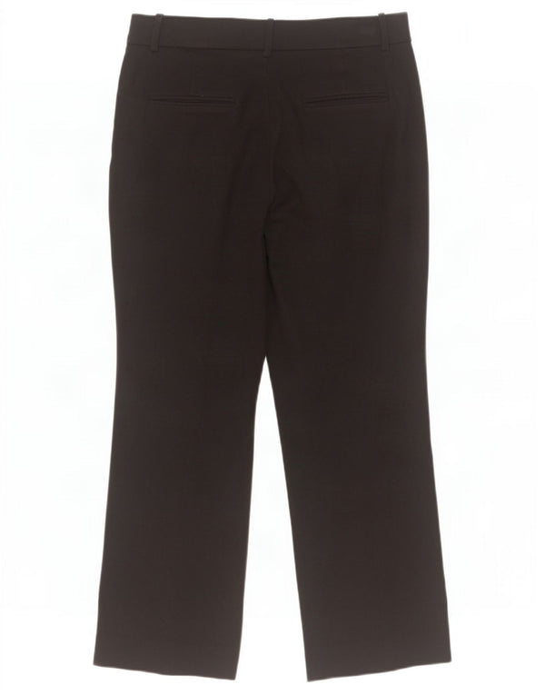 Massimo Dutti Womens Straight Cropped Trousers EU 40 Medium W30 L24 Black