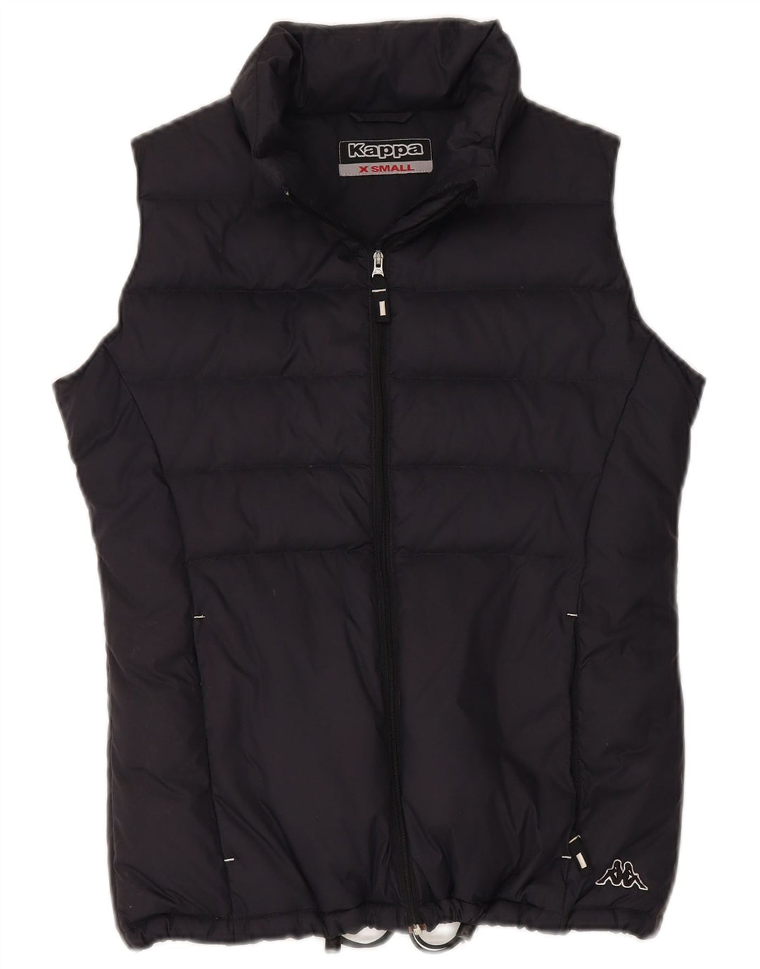KAPPA Womens Oversized Padded Gilet UK 6 XS Navy Blue Polyamide