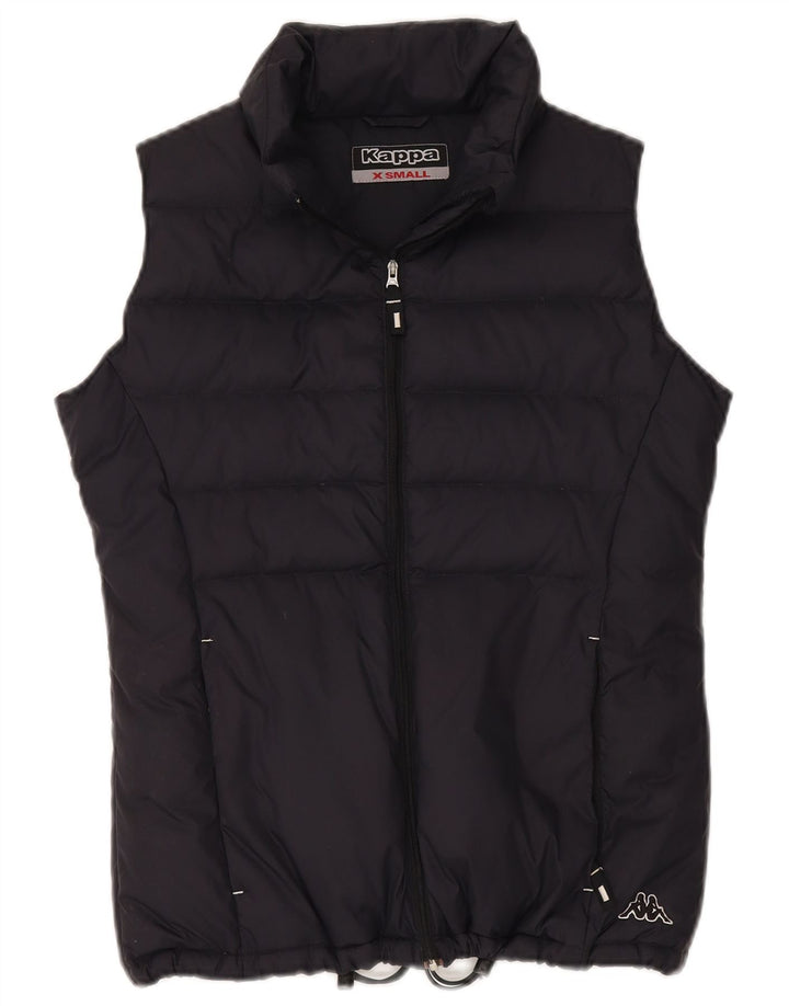 KAPPA Womens Oversized Padded Gilet UK 6 XS Navy Blue Polyamide
