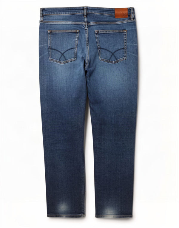Crew Beklædning Herre Slim Jeans W40 L30 Blå Bomuld