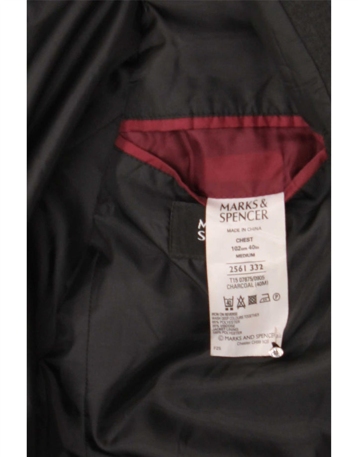 Jachetă pentru bărbați Marks & Spencer, cu 2 nasturi, UK 40 Poliester mediu negru
