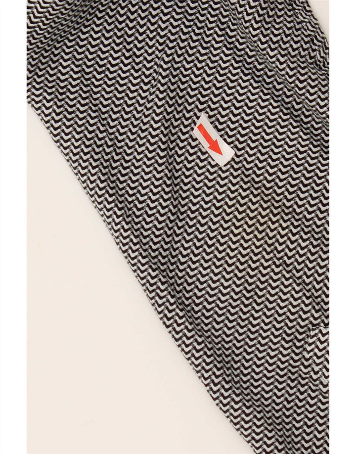 Reiss Mens Slim Fit Shirt Medium Black Chevron Cotton