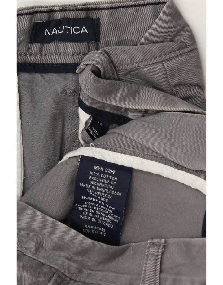Pantaloncini chino da uomo Nautica W32 cotone grigio medio