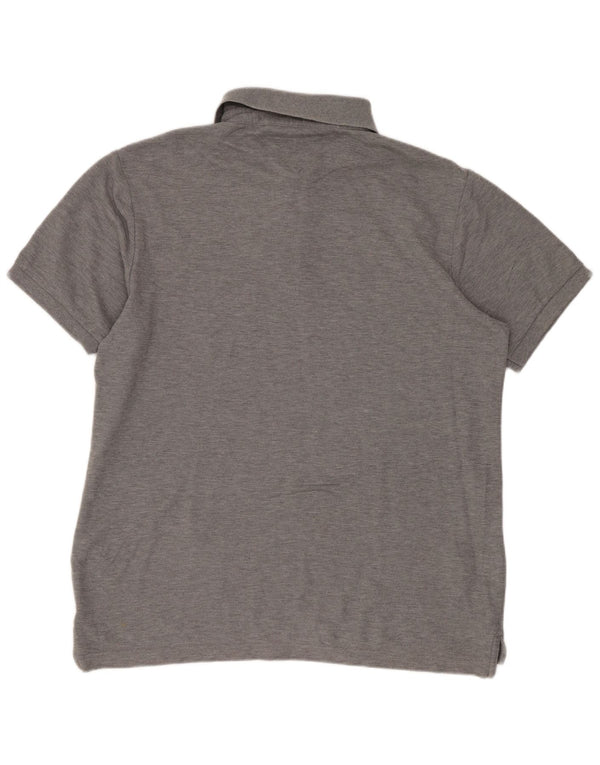 Tommy Hilfiger Mens Slim Fit Polo Shirt XL Grey Cotton