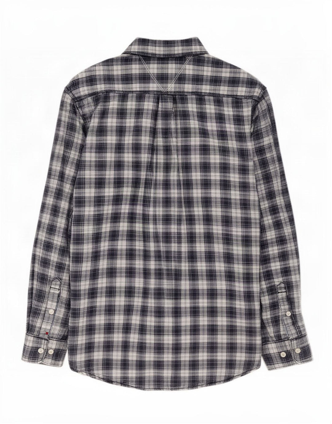 Tommy Hilfiger Chemise en flanelle pour hommes, grand carreaux en coton bleu marine