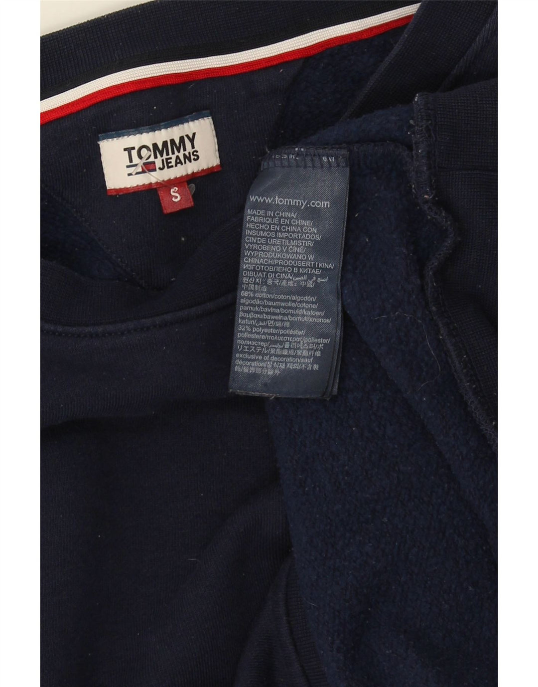 Tommy Hilfiger Sweat-shirt surdimensionné pour femme UK 10 Petit Bleu marine