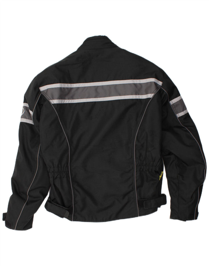 Vintage Mens Racer Jacket UK 42 XL Black Striped