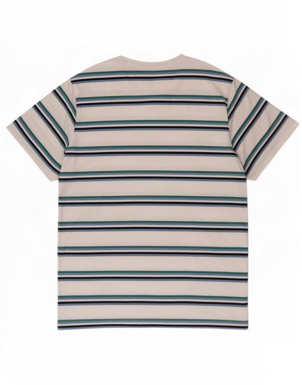 Crew Clothing T-shirt da uomo Top XL in cotone a righe multicolore