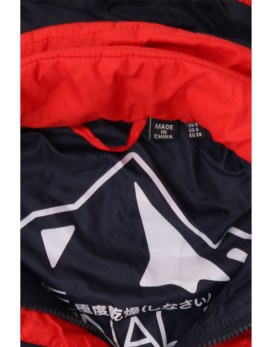 Superdry Polstret hættejakke til kvinder UK 8 Lille rød polyester