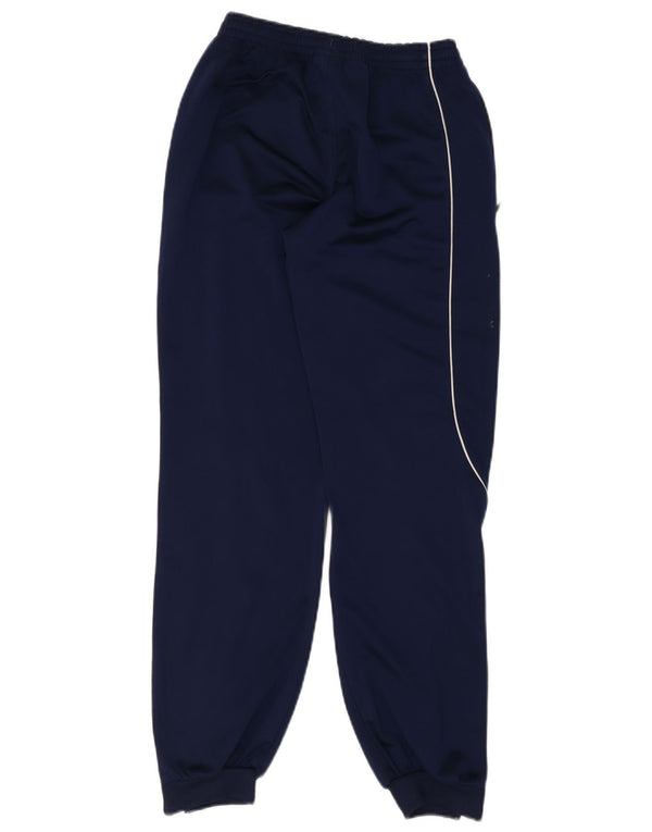 Adidas Boys Tracksuit Trousers 13-14 Years Navy Blue Colourblock Polyester