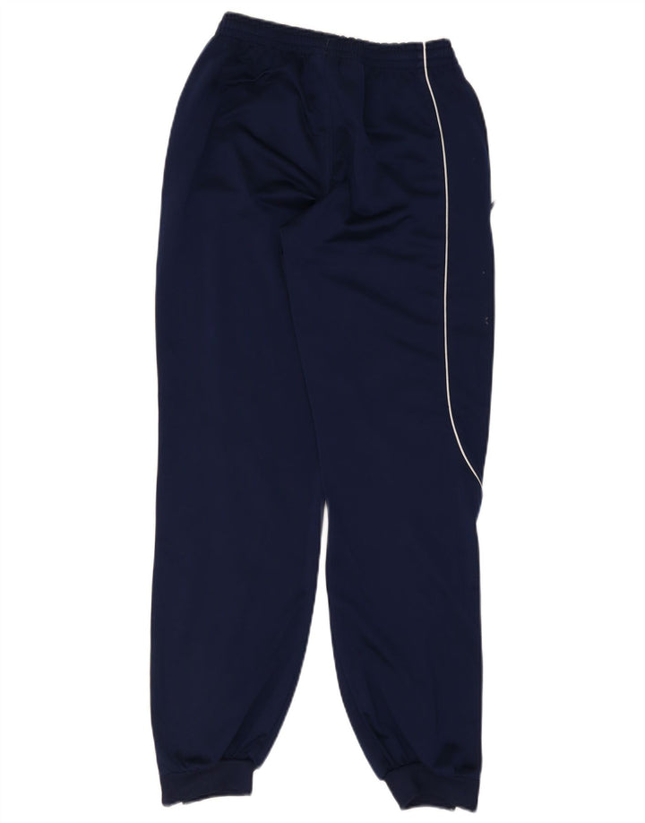 Adidas Boys Tracksuit Trousers 13-14 Years Navy Blue Colourblock Polyester