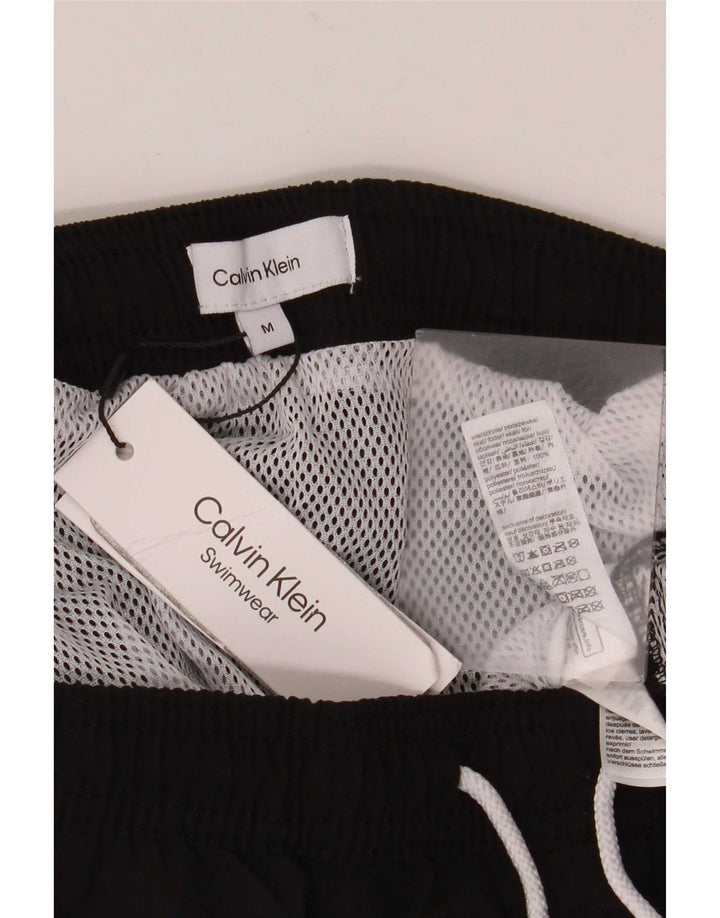 Calvin Klein Mens Graphic Swimming Shorts Medium Black Polyester