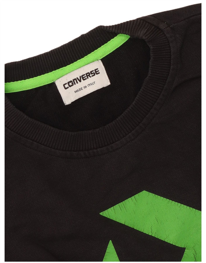 Converse Mens Graphic Sweatshirt Jumper Large Black