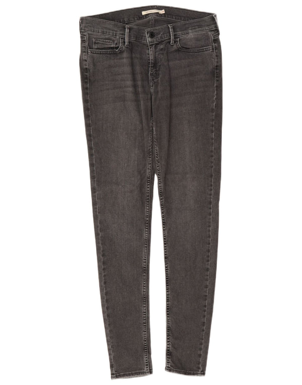 Levi's Womens 710 Super Skinny Jeans W29 L32 Grey Cotton