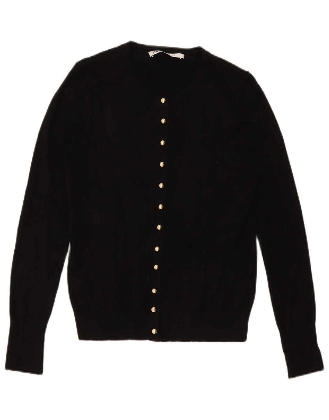 Zara Womens Cardigan Sweater UK 10 Small Black